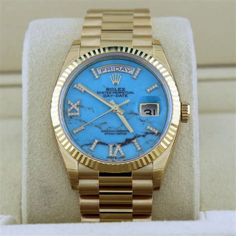 turquoise rolex day date|Rolex Day-Date watch.